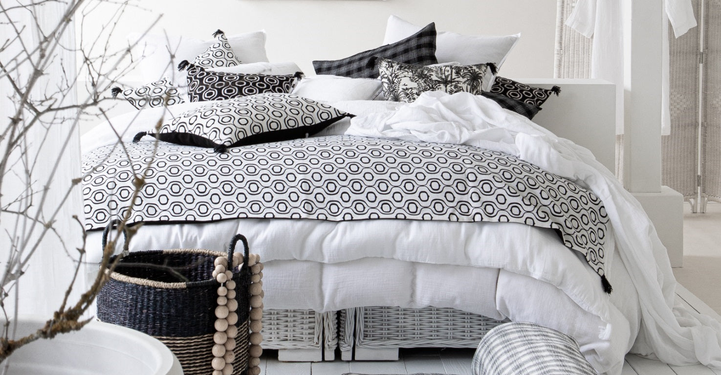 Gamme en lin Ubud Harmony, édredons et coussins