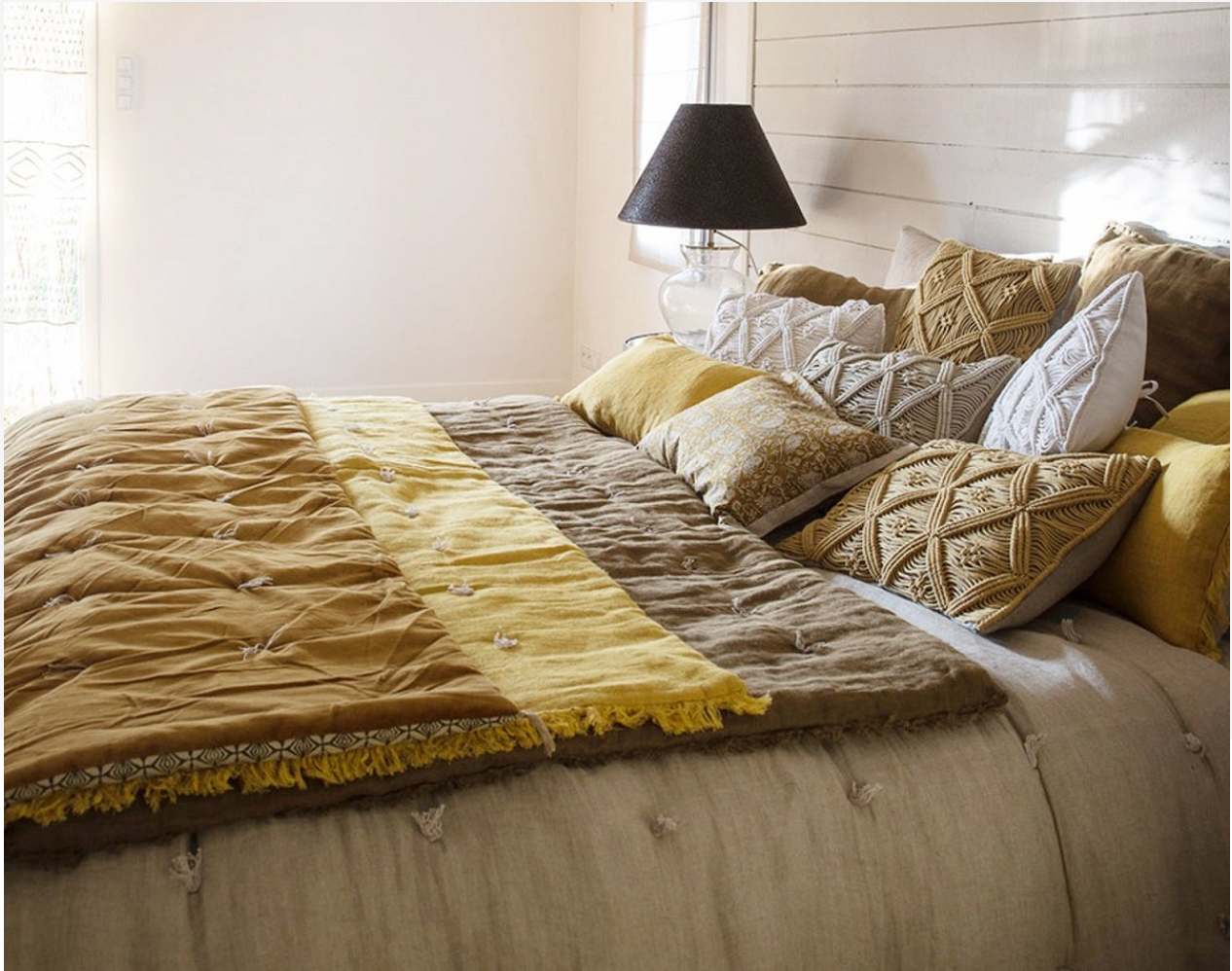 Les couvre lits en voile de lin de la marque « En Fil d’Indienne »