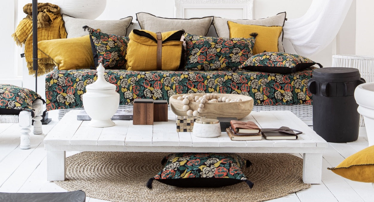 Gamme en lin Coron Harmony, édredons et coussins