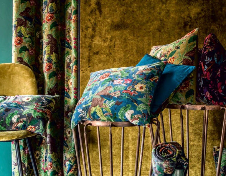 Coussin velours Monkey Harmony