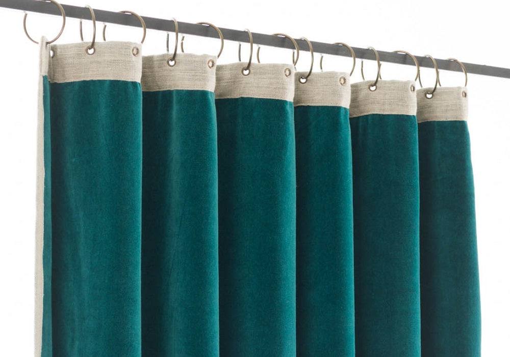 Les rideaux velours Médicis « En fil d’indienne »