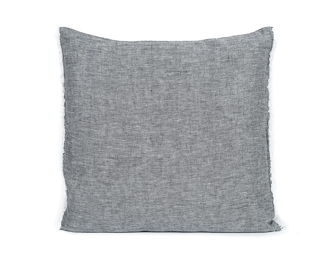 Harmony - Housse de coussin en lin Soho Gris Ebene - 45x45 cm ou 40x60 cm