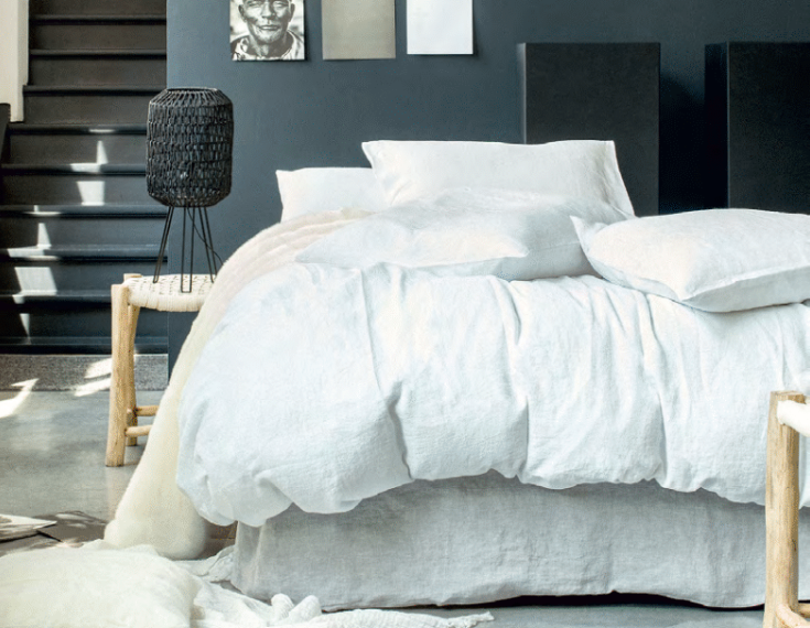 Le linge de lit Blanc