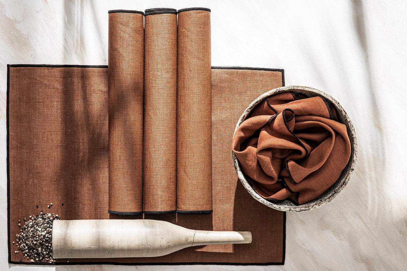 set de table lin enduit borgo-harmony haomy