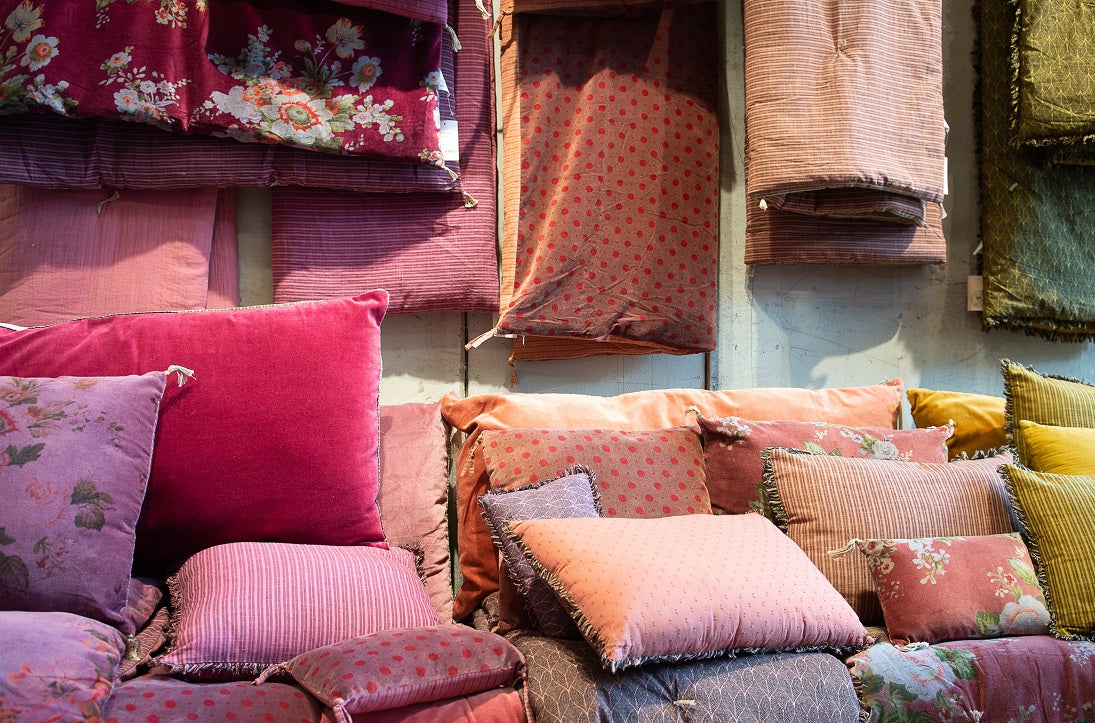 Indian Song: Edredons, coussins, rideaux en velours de coton