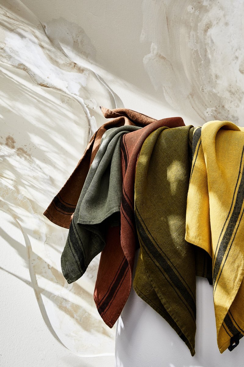 torchons olbia en lin lavé - harmony haomy