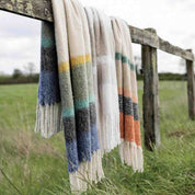 Plaid rayures recyclé Isabel - 4 couleurs - Vivaraise