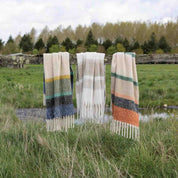 Plaid rayures recyclé Isabel - 4 couleurs - Vivaraise