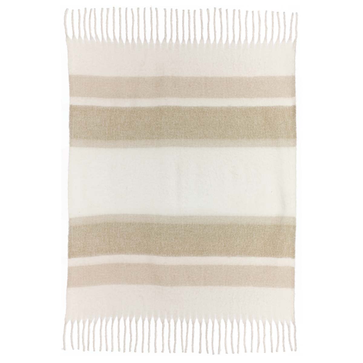 Plaid rayures recyclé Isabel - 4 couleurs - Vivaraise