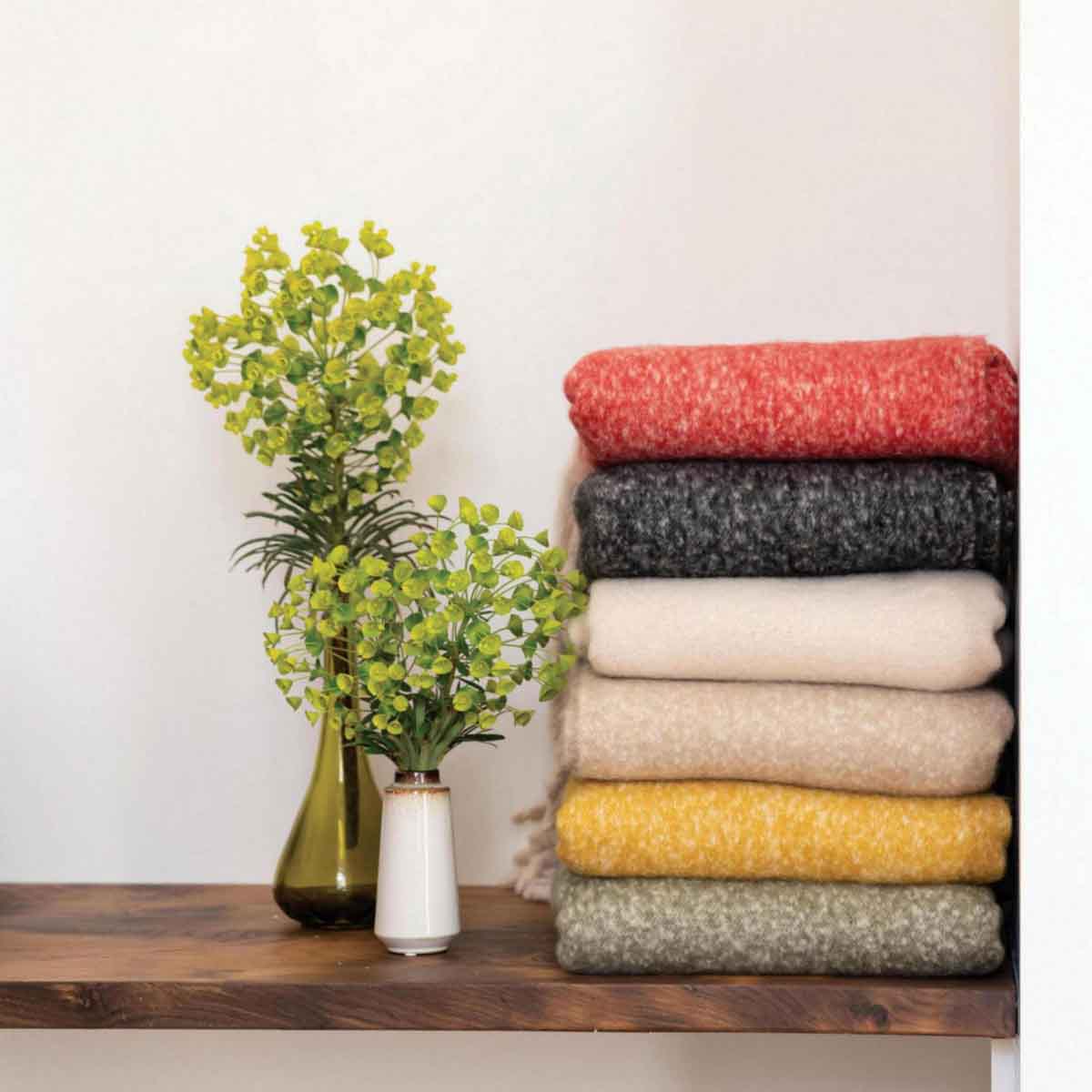 Plaid uni recyclé Isabel - 5 couleurs - Vivaraise