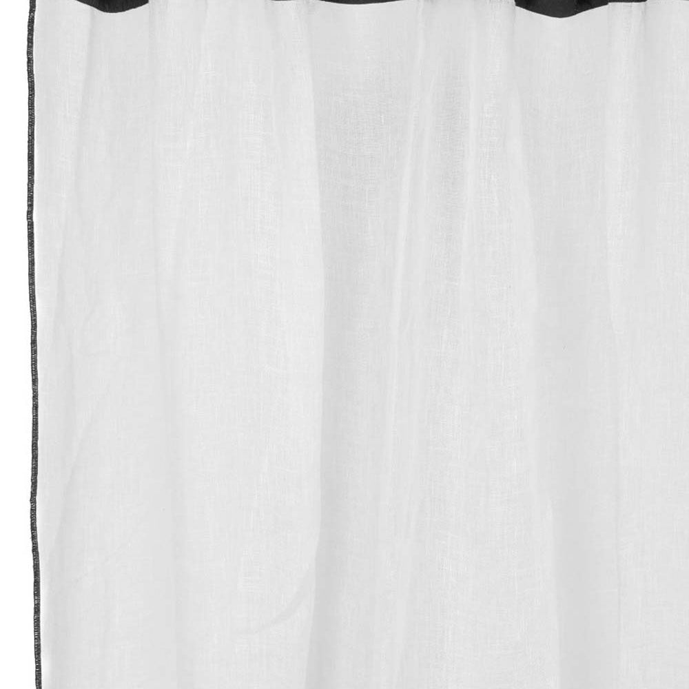 Rideau en voile de lin Bonifacio Haomy 140x280 cm coloris Blanc– léger et lumineux