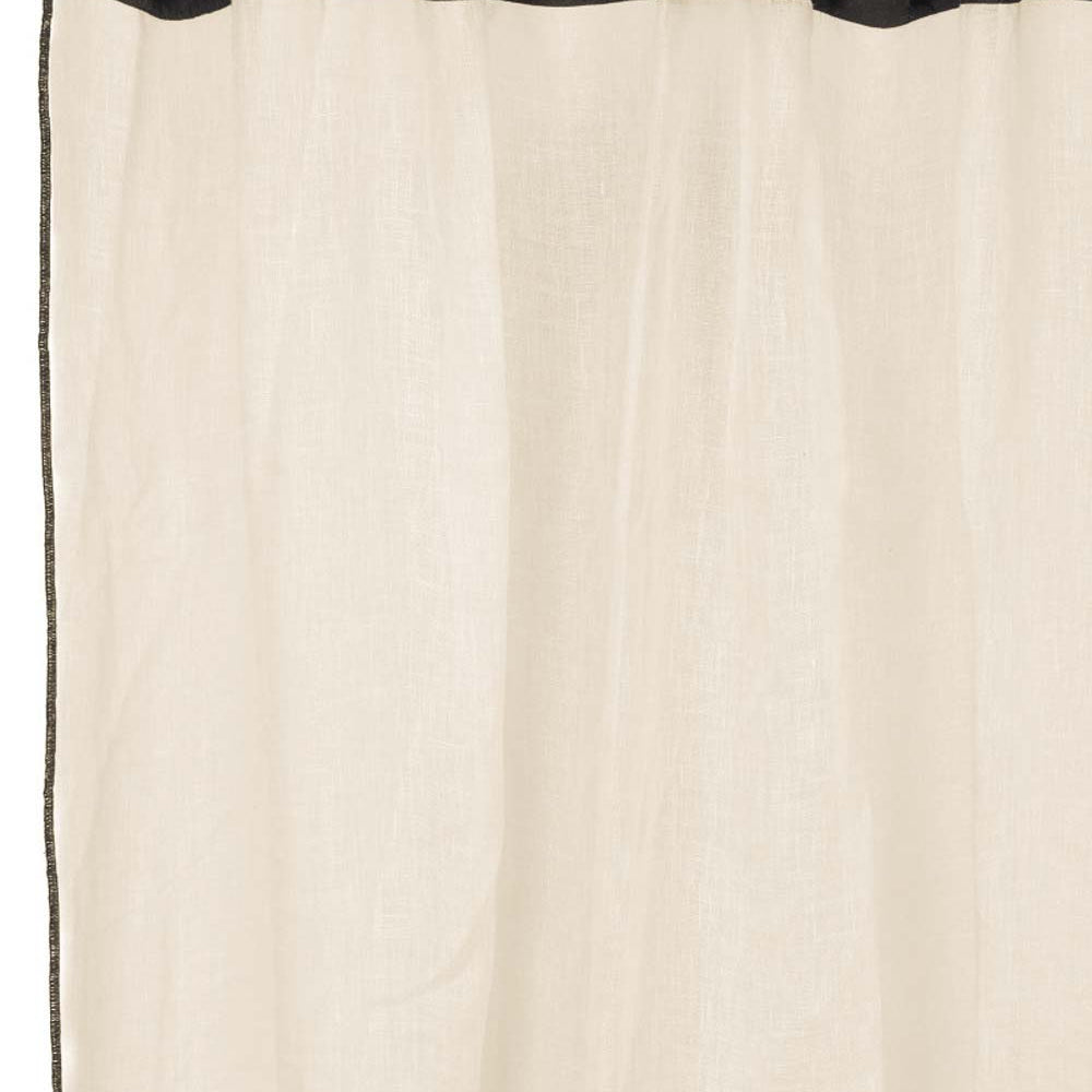 Rideau en voile de lin Bonifacio Haomy 140x280 cm coloris Naturel – léger et lumineux