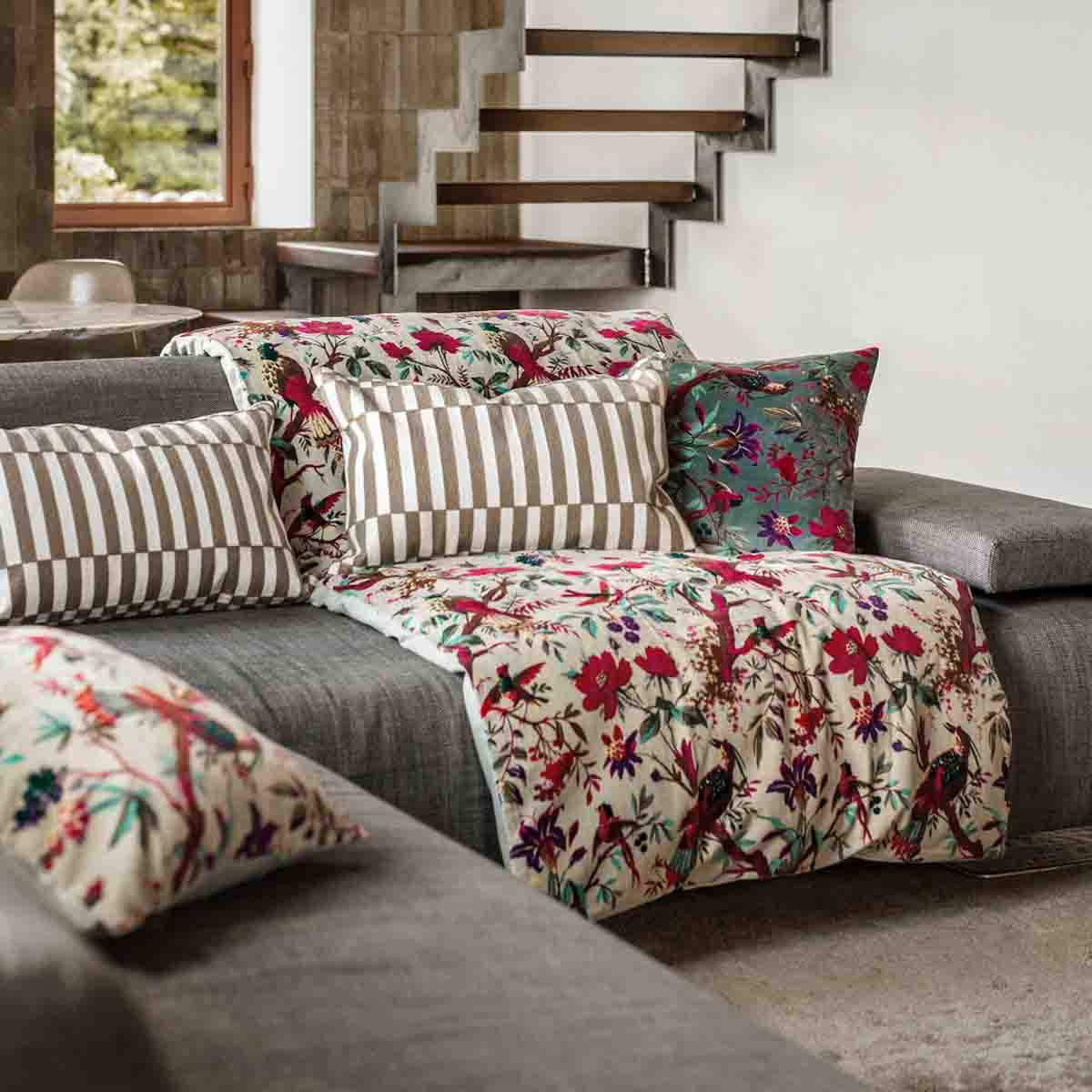 Housse de coussin Cancun Haomy en coton brodé – 4 coloris élégants