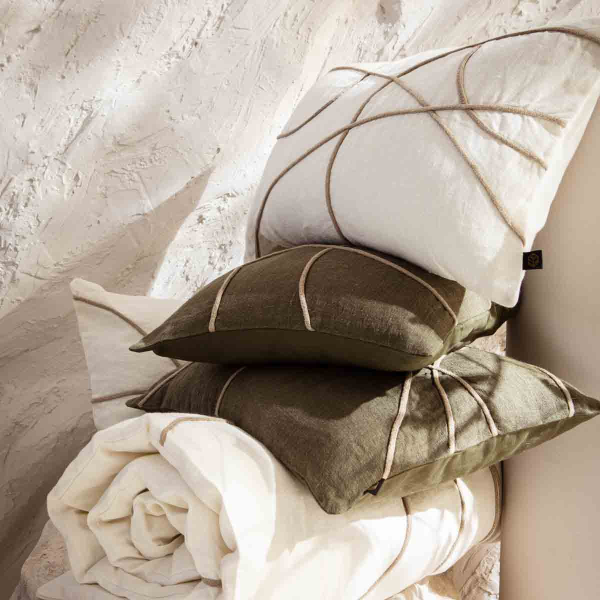 Rectangular linen cushion cover Marbella 40x60 cm - Harmony Haomy