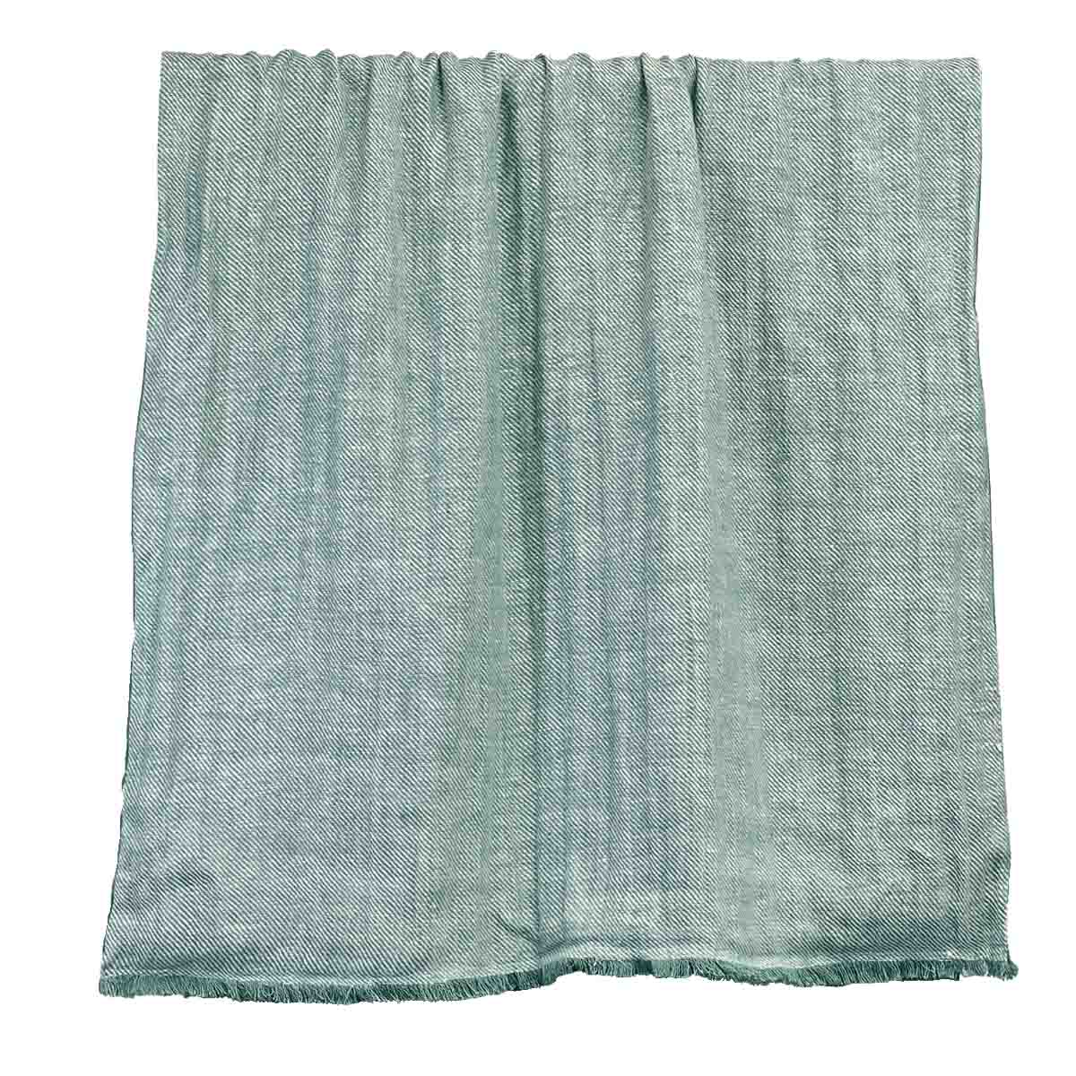 plaid lin chiné cuba 135x190 cm celadon-harmony haomy