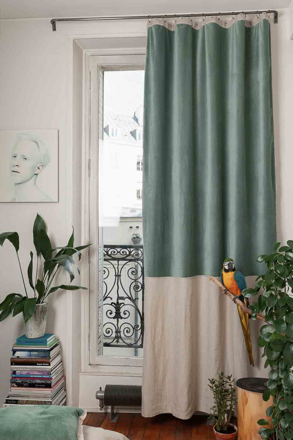 Blackout Velvet/Linen Curtain Duo 140x280 cm - Indian thread