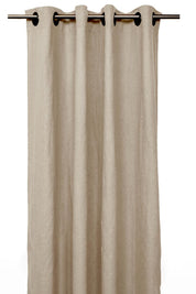 Rideau en lin et coton Figari Haomy 140x350 cm, coloris naturel, finition œillets – élégance naturelle et lumière douce