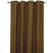 Rideau en lin et coton Figari Haomy 140x280 cm, coloris Gold, finition œillets – élégance naturelle et lumière douce