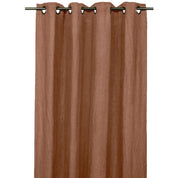 Rideau en lin et coton Figari Haomy 140x280 cm, coloris mocaccino, finition œillets – élégance naturelle et lumière douce