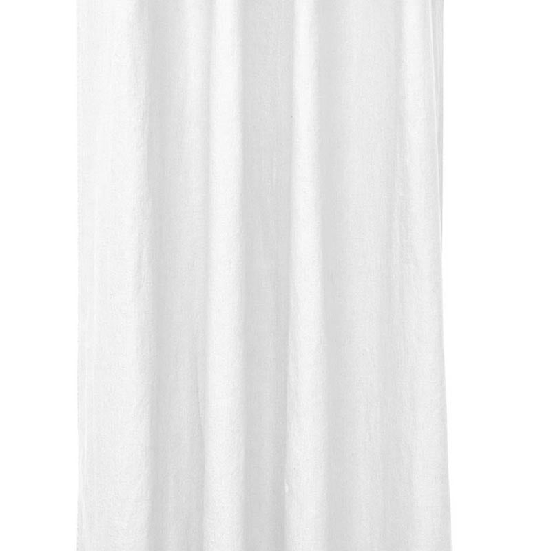 Rideau en lin et coton Figari Haomy 140x350 cm, coloris blanc, finition œillets – élégance naturelle et lumière douce