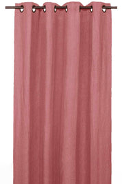 Rideau en lin et coton Figari Haomy 140x280 cm, coloris bois de rose, finition œillets – élégance naturelle et lumière douce