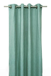 Rideau en lin et coton Figari Haomy 140x280 cm, coloris céladon, finition œillets – élégance naturelle et lumière douce