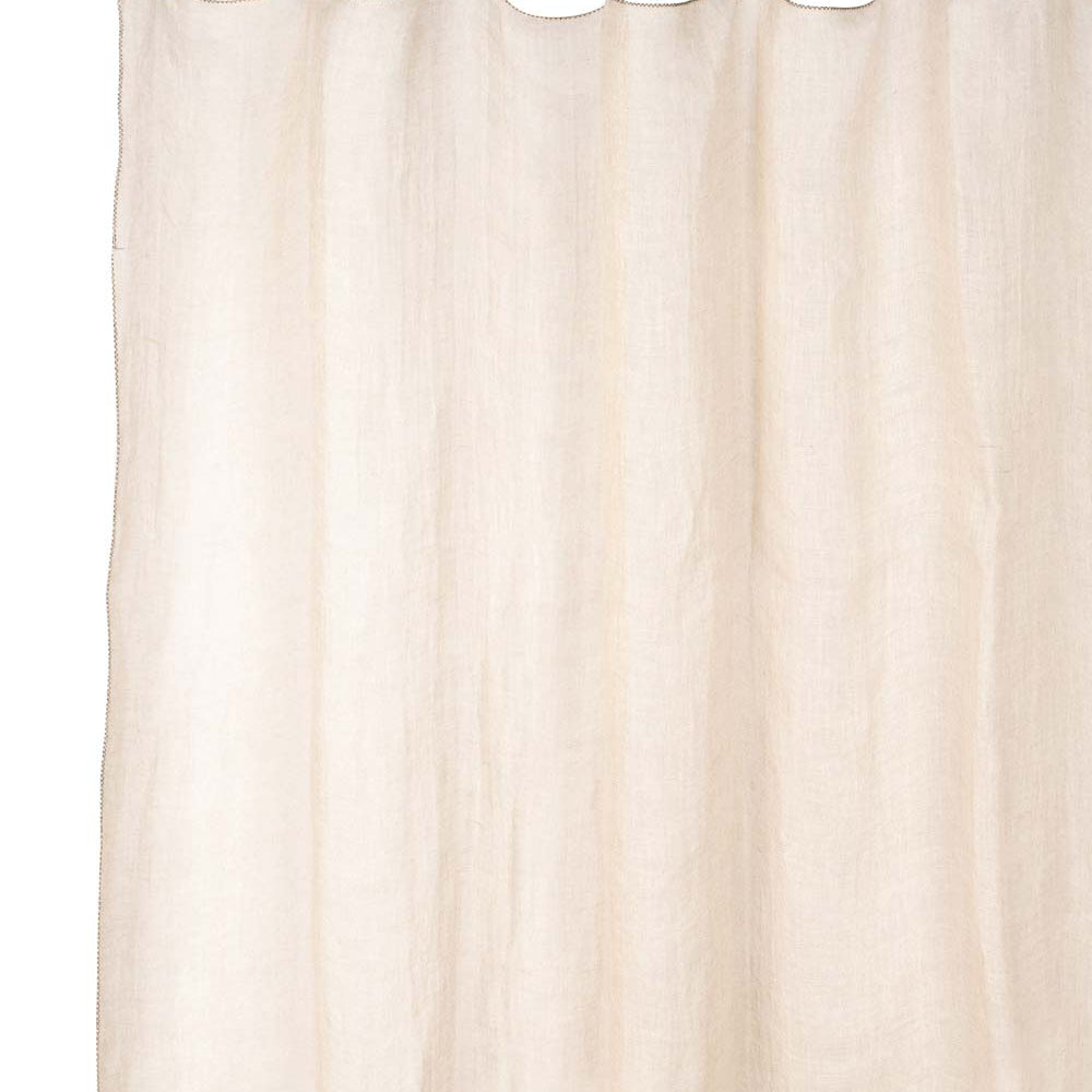Rideau en voile de lin Florence Haomy 140x300 cm coloris Naturel – fluide et lumineux