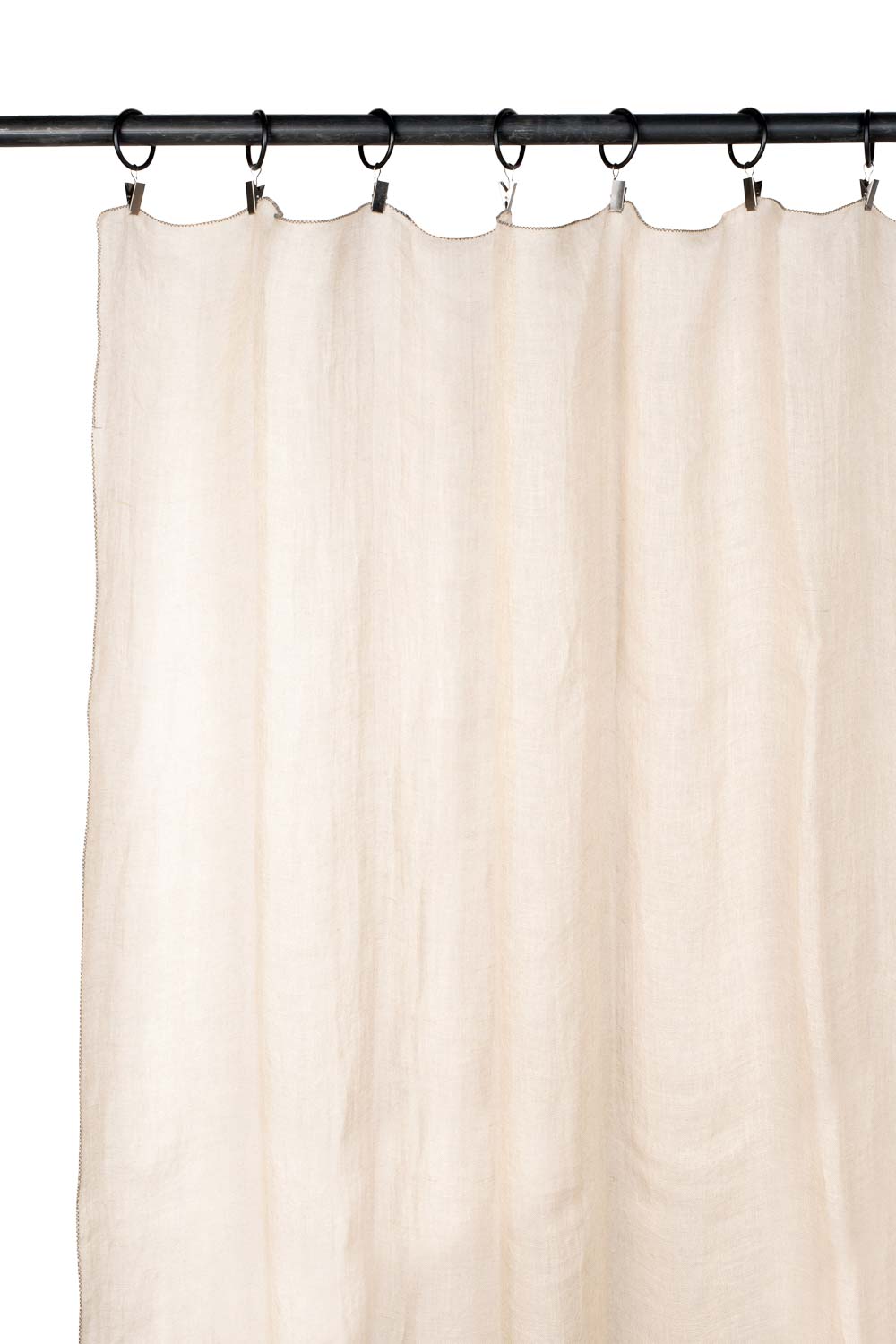 Rideau en voile de lin Florence Haomy 140x300 cm coloris Naturel – fluide et lumineux