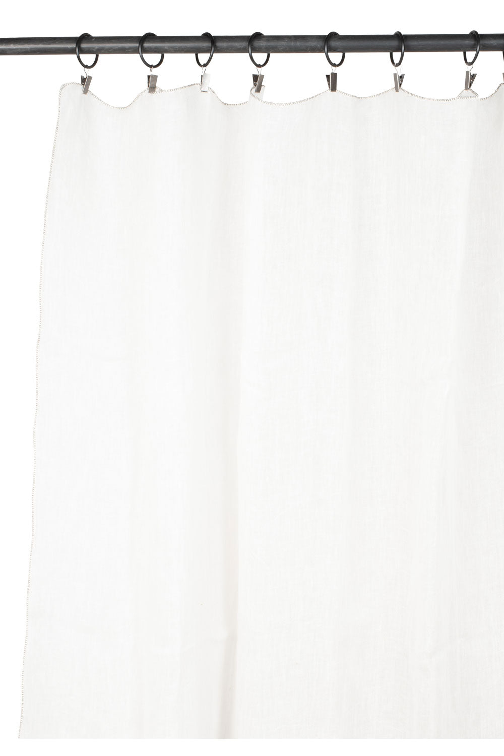 rideau en voile de lin florence 140x300 cm blanc-harmony haomy
