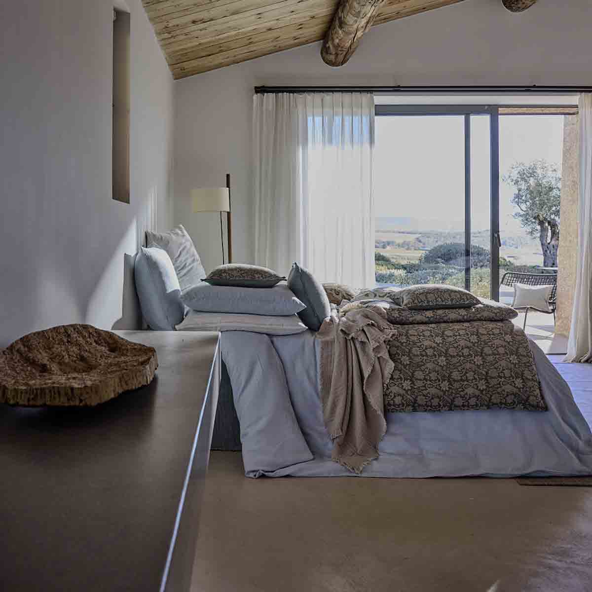 Housse d’édredon Jaipur Haomy en lin lavé – 4 couleurs chaleureuses