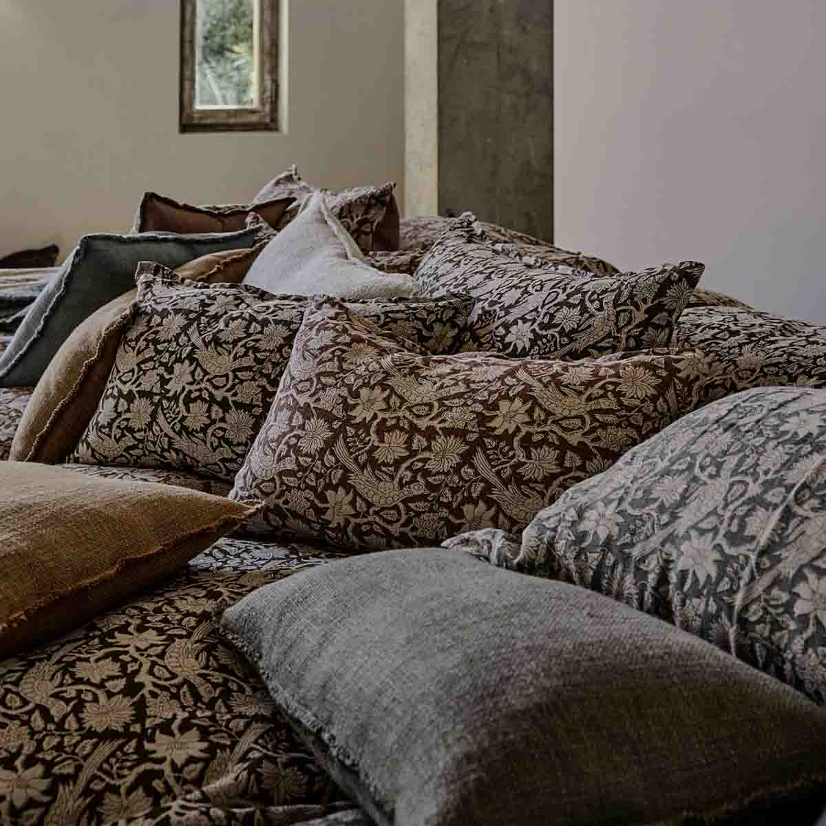 Housse d’édredon Jaipur Haomy en lin lavé – 4 couleurs chaleureuses