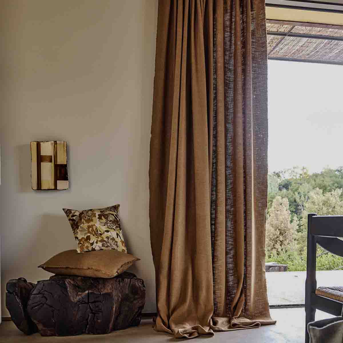 Rideau California Haomy Ruflette et Passe-Tringle 130×280 cm - 9 couleurs tendances