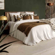 Limy Haomy quilt cover in washed linen & cotton, fringed finish, 14 soft colors