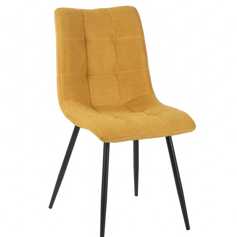 chaise-table-a-manger-tissu-pieds-noir-jaune-moutarde-home-beddings-and-curtains