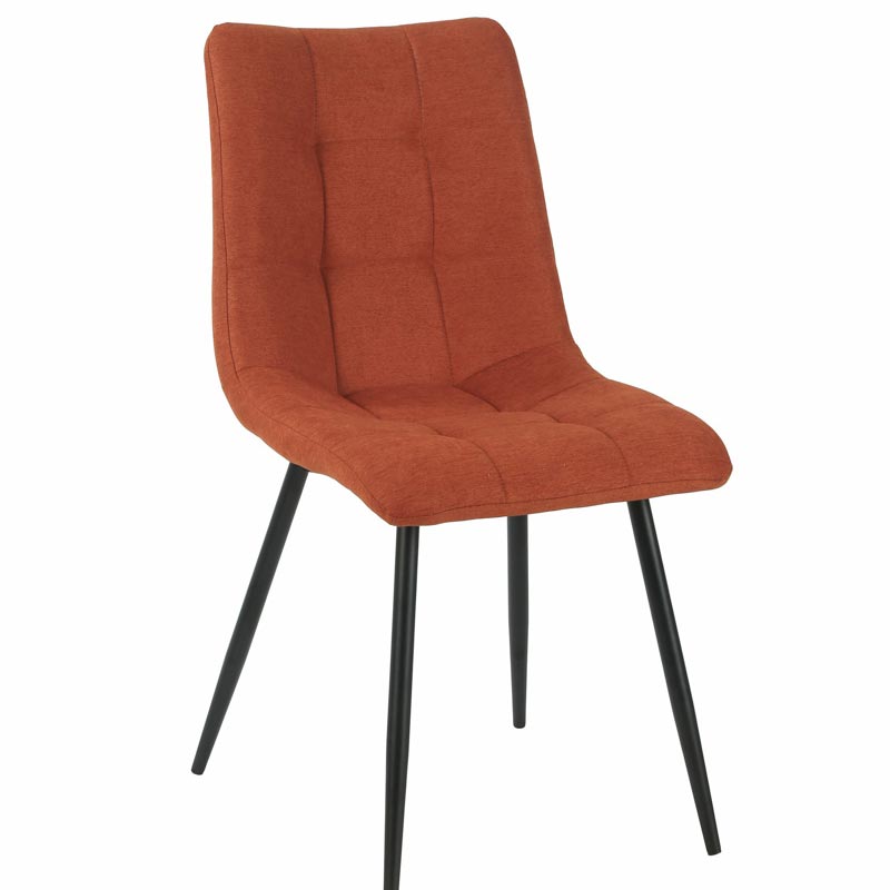 chaise-table-a-manger-tissu-pieds-noir-orange-home-beddings-and-curtains