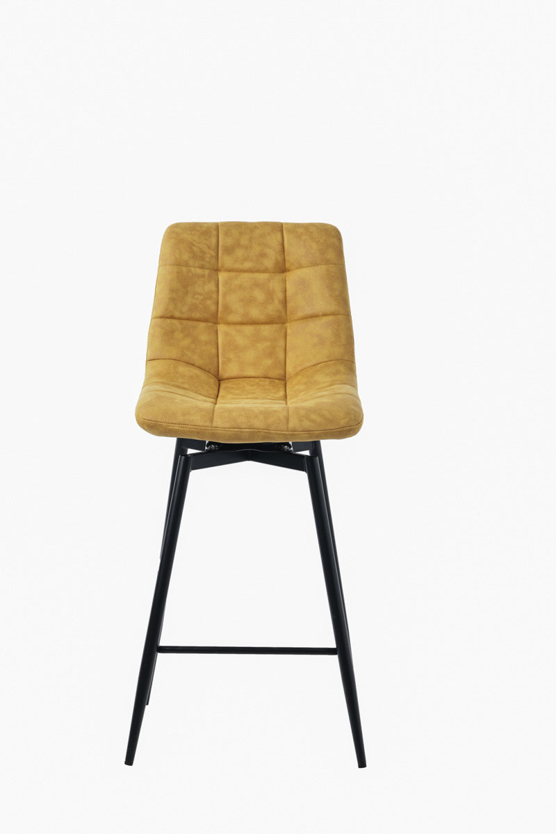 chaise-de-bar-tabouret-pivotant-tissus-pgtrading-lilly-harvey-jaune-moutarde-home-beddings-and-curtains