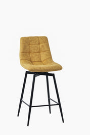 chaise-de-bar-tabouret-pivotant-tissus-pgtrading-lilly-harvey-jaune-moutarde-home-beddings-and-curtains