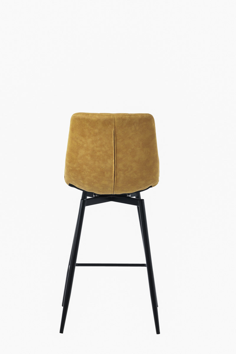 chaise-de-bar-tabouret-pivotant-tissus-pgtrading-lilly-harvey-jaune-moutarde-home-beddings-and-curtains