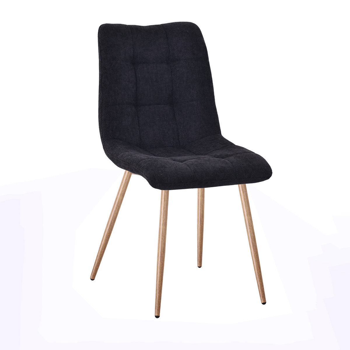 chaise-table-a-manger-tissu-pieds-effet-bois-noir-marron-home-beddings-and-curtains