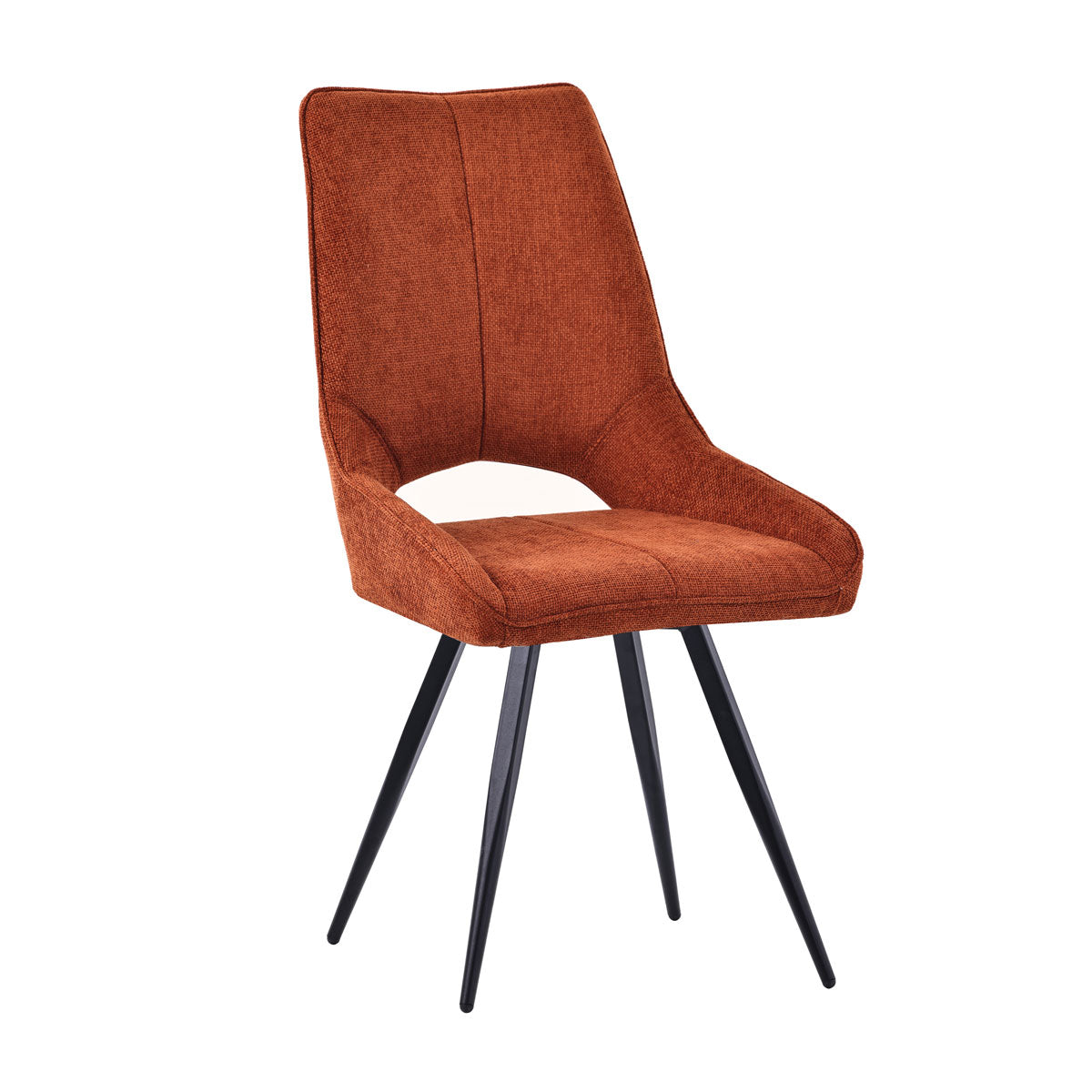 chaise-table-a-manger-tissu-pieds-metal-terracotta-home-beddings-and-curtains