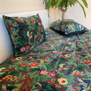 Housse d'édredon en velours Monkey Haomy - Coloris Granit