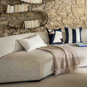 Housse de coussin Nagoya Haomy en coton brodé - 2 coloris graphiques