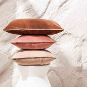 Housse d'édredon New Delhi Haomy en velours – finition bourdon lin, 16 teintes raffinées