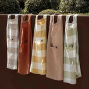 Osani Haomy Japanese apron in washed linen & cotton - 15 elegant colors