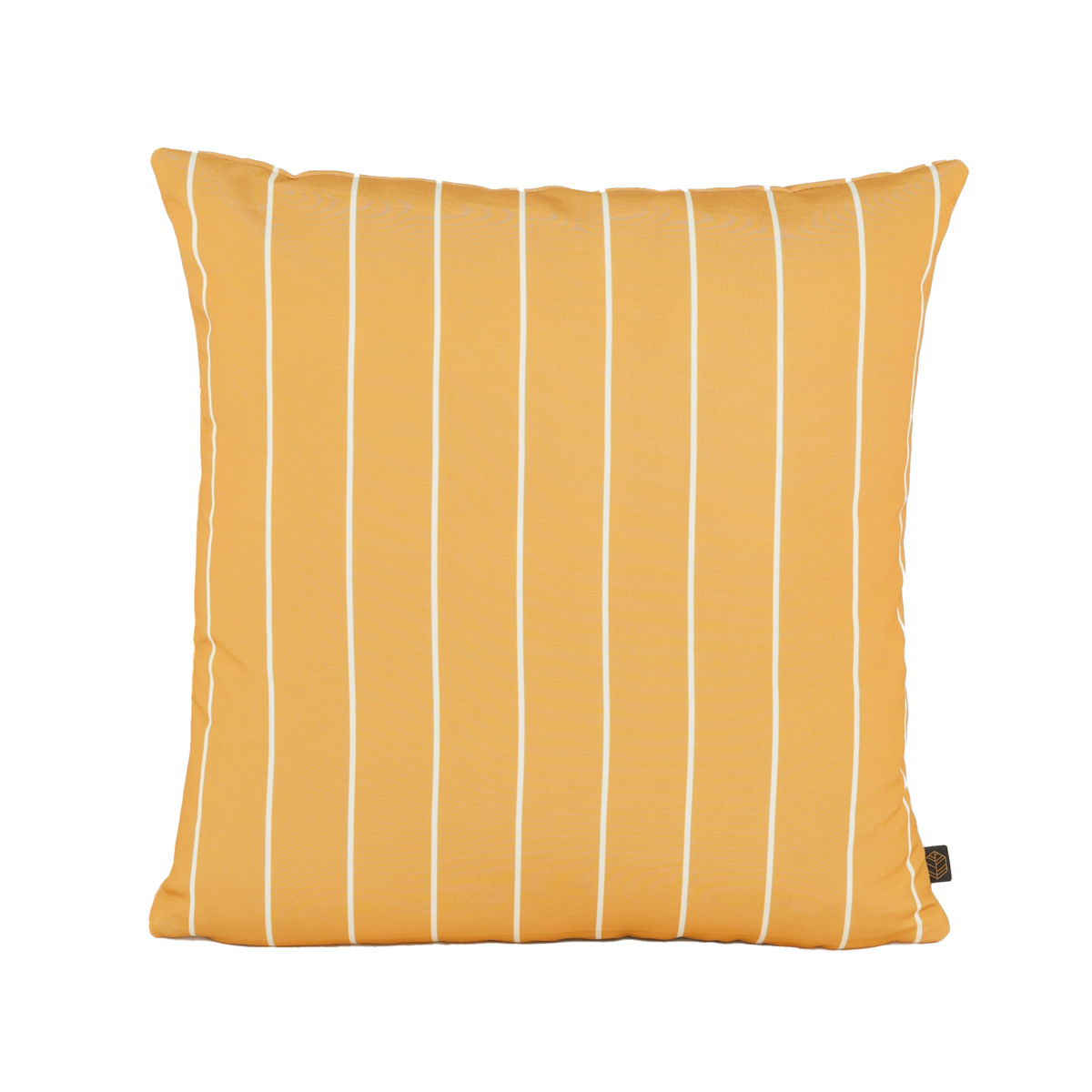 coussin carre exterieur petite rayure 45x45 cm palerme curry-harmony haomy