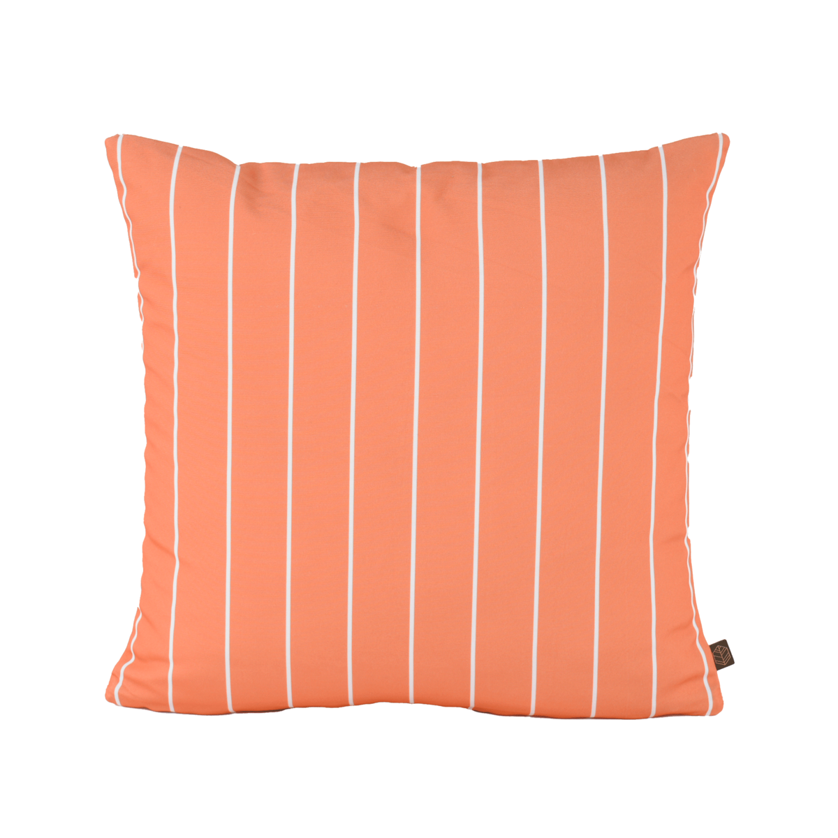 coussin carre exterieur petite rayure 45x45 cm palerme mandarine-harmony haomy
