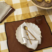 Nappe Palma II Haomy en lin lavé & coton – grand carreaux, 3 coloris élégants