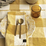 Torchon de cuisine en lin lavé et coton Palma II - 4 couleurs - Haomy - Harmony Textile