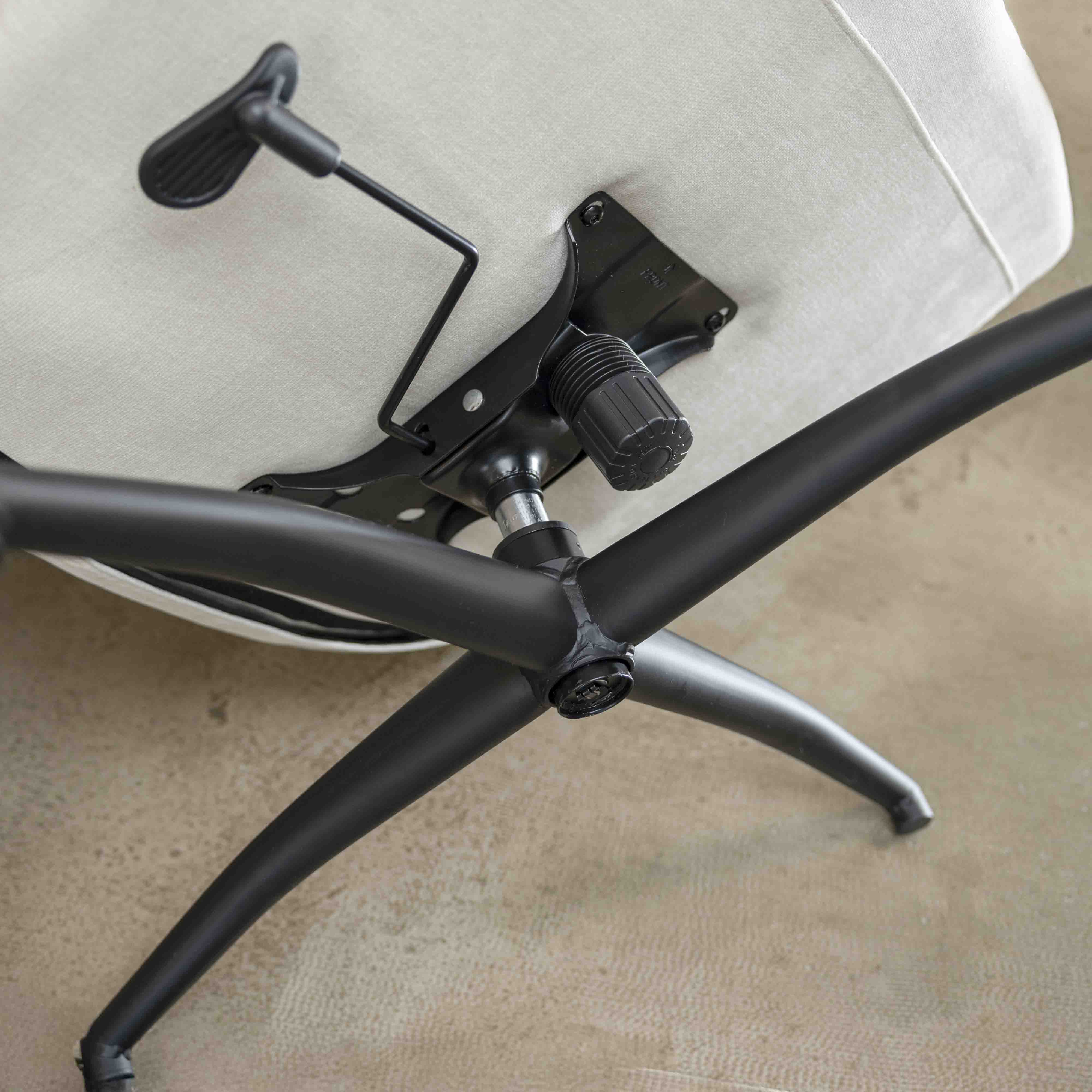 Fauteuil pivotant et repose pieds en tissu Durden - 7 couleurs - Home Beddings & Curtains