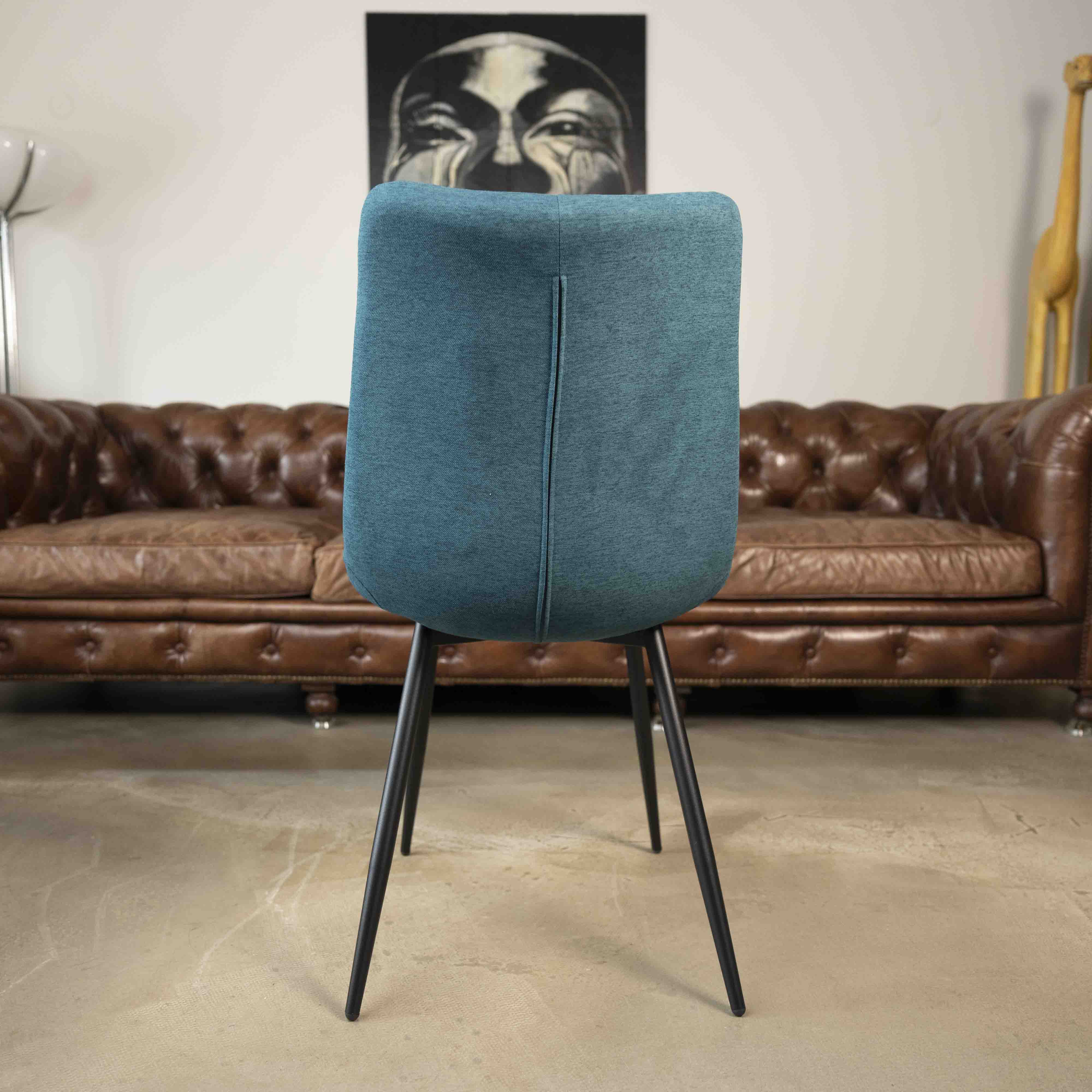 Chaise de salle à manger tissu matelassé Harvey - 10 couleurs - Home Beddings & Curtains